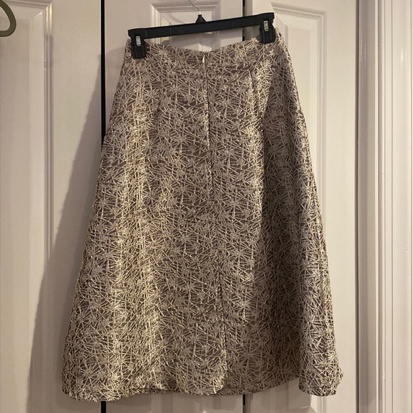 Gold/silver pleated midi skirt Banana USA - Picture 3 of 3